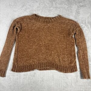 Aerie Women's Brown Sweater Knit 100% Polyester Crop Stretch Size XS